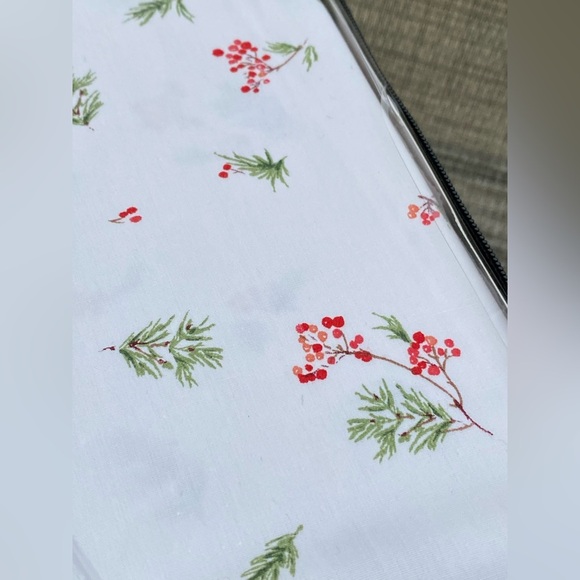 Lauren Ralph Lauren Red Green White Forest Holiday Cotton QUEEN Sheet Set 4pc - Picture 10 of 12